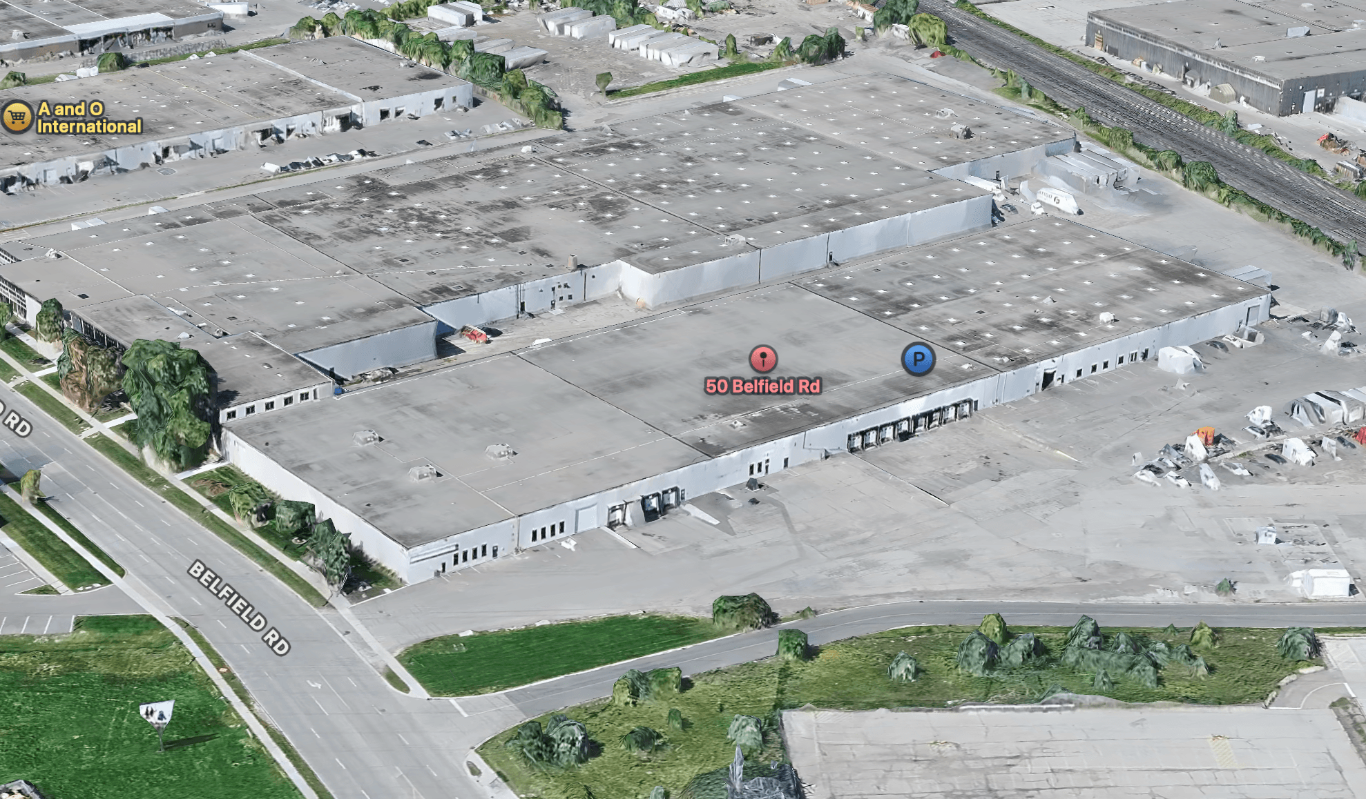 Industrial property at 50 Belfield Rd., Etobicoke, ON, represented by Harry Makkar, Colliers International.